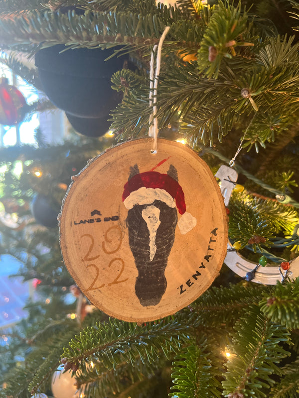 One-of-a-Kind Hand painted Wooden Ornament (Zenyatta)